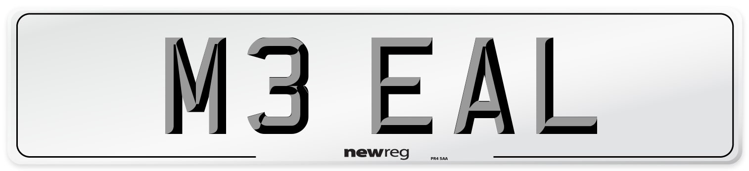M3 EAL Number Plate from New Reg